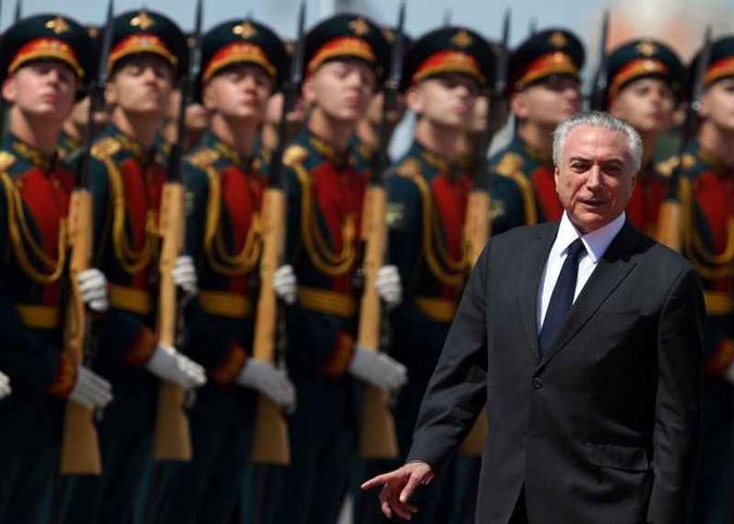 Da Rússia, o presidente Michel Temer manda um recado: Da Rússia, o presidente Michel Temer manda um recado: