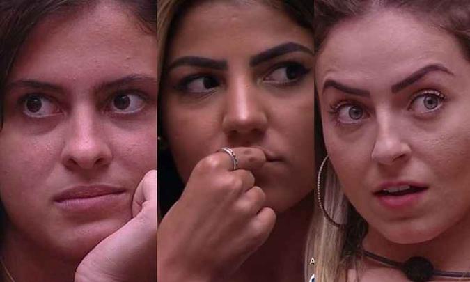 Hana, Hariany e Paula vão para o Quarto 7 Desafios(foto: TV Globo) Hana, Hariany e Paula vão para o Quarto 7 Desafios(foto: TV Globo)