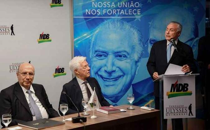 Segundo Moreira, a definição da candidatura do MDB à Presidência será na convenção nacional(foto: Evariso Sa/AFP) Segundo Moreira, a definição da candidatura do MDB à Presidência será na convenção nacional(foto: Evariso Sa/AFP)