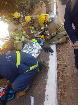 Vítimas foram atendidas e encaminhadas ao Hospital de Base, na manhã desta terça-feira (20/8)(foto: Arquivo pessoal) Vítimas foram atendidas e encaminhadas ao Hospital de Base, na manhã desta terça-feira (20/8)(foto: Arquivo pessoal)