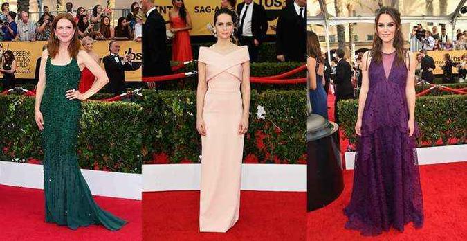 Julianne Moore, Felicity Jones e Keira Knightley concorrem ao Oscar e também ao posto de mais bem vestidas da noite Julianne Moore, Felicity Jones e Keira Knightley concorrem ao Oscar e também ao posto de mais bem vestidas da noite
