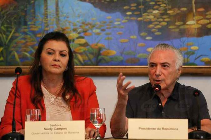 Presidente Michel Temer acompanhado da Governadora de Roraima, Suely Campo (foto: Beto Barata/PR/Agência Brasil) Presidente Michel Temer acompanhado da Governadora de Roraima, Suely Campo (foto: Beto Barata/PR/Agência Brasil)