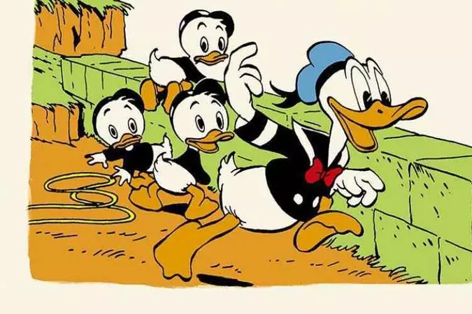 Pato Donald e os sobrinhos, Huguinho, Zezinho e Luisinho, são personagens famosos da Disney(foto: Abril/Divulgação) Pato Donald e os sobrinhos, Huguinho, Zezinho e Luisinho, são personagens famosos da Disney(foto: Abril/Divulgação)