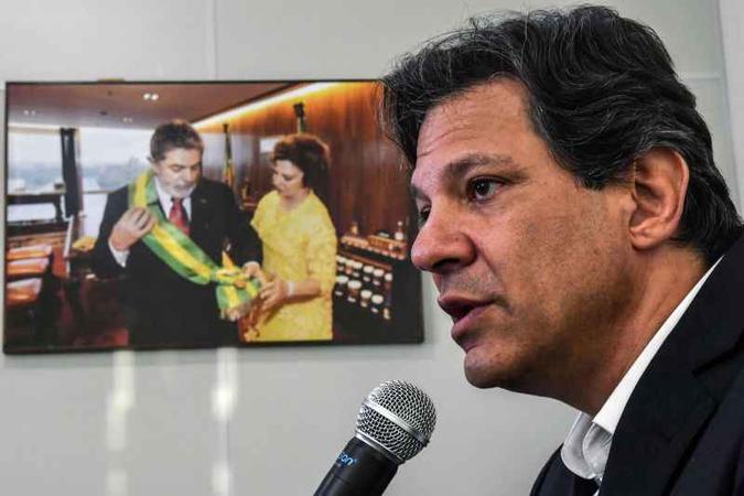 O candidato declarou esperar que Lula seja absolvido(foto: Nelson Almeida/AFP) O candidato declarou esperar que Lula seja absolvido(foto: Nelson Almeida/AFP)