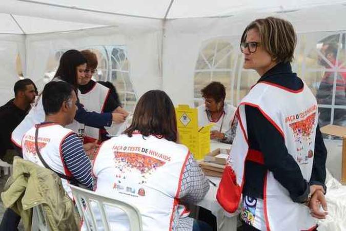 no Dia Mundial de Luta contra a Aids, mutirão de testagem rápida de HIV em SP.(foto: Rovena Rosa/Agência Brasil) no Dia Mundial de Luta contra a Aids, mutirão de testagem rápida de HIV em SP.(foto: Rovena Rosa/Agência Brasil)