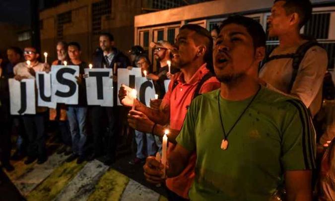 O partido de Albán, Primero Justicia, denunciou que se tratou de um assassinato(foto: AFP) O partido de Albán, Primero Justicia, denunciou que se tratou de um assassinato(foto: AFP)