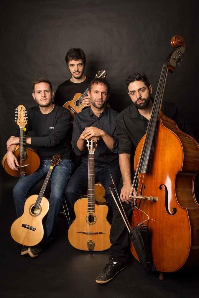 O quarteto instrumental Gypsy Jazz Club(foto: o quarteto Gypsy Jazz Club ganhou o The Independent Music Awards na categoria instrumental pelo álbum 'Menestrel') O quarteto instrumental Gypsy Jazz Club(foto: o quarteto Gypsy Jazz Club ganhou o The Independent Music Awards na categoria instrumental pelo álbum 'Menestrel')