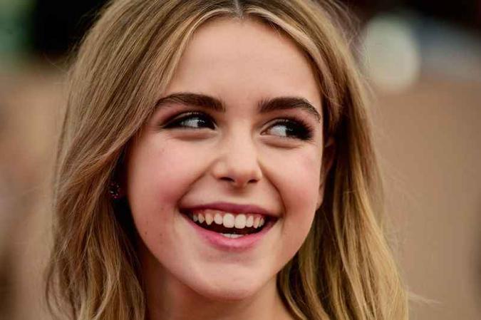 Kiernan Shipka, de 'Mad men' e 'Feud: Bette and Joan', dará vida à bruxinha Sabrina(foto: FRAZER HARRISON/AFP) Kiernan Shipka, de 'Mad men' e 'Feud: Bette and Joan', dará vida à bruxinha Sabrina(foto: FRAZER HARRISON/AFP)