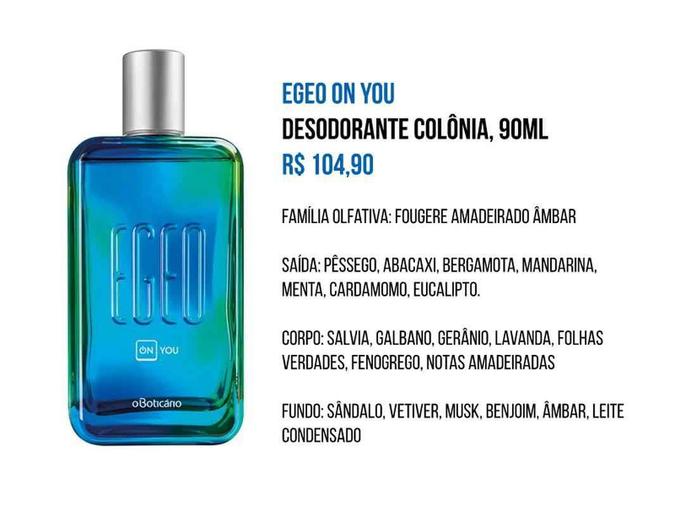 EGEO ON YOU - DESODORANTE COLÔNIAArquivo O Boticário EGEO ON YOU - DESODORANTE COLÔNIAArquivo O Boticário