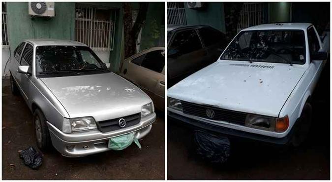 Carros apreendidos durante a ação da polícia(foto: PCDF/Divulgação) Carros apreendidos durante a ação da polícia(foto: PCDF/Divulgação)