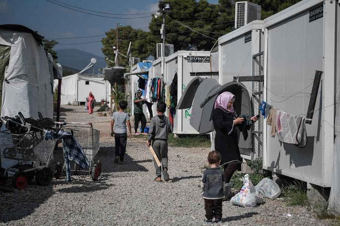 Campo de refugiados de Ritsona, a 80km de Atenas(foto: Louisa Gouliamaki/AFP) Campo de refugiados de Ritsona, a 80km de Atenas(foto: Louisa Gouliamaki/AFP)