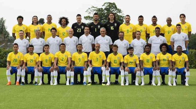 Foto Oficial da Seleção Brasileira para a Copa do Mundo da Rússia 2018(foto: Lucas Figueiredo/CBF) Foto Oficial da Seleção Brasileira para a Copa do Mundo da Rússia 2018(foto: Lucas Figueiredo/CBF)