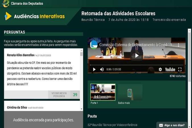 (foto: Câmara dos Deputados/Reprodução) (foto: Câmara dos Deputados/Reprodução)