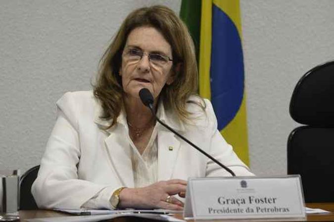 Graça Foster, fala aos presentes durante sessão da Comissão Parlamentar de Inquérito - CPI da Petrobras no Senado Federal, em maio(foto: Antonio Cruz/Agência Brasil) Graça Foster, fala aos presentes durante sessão da Comissão Parlamentar de Inquérito - CPI da Petrobras no Senado Federal, em maio(foto: Antonio Cruz/Agência Brasil)