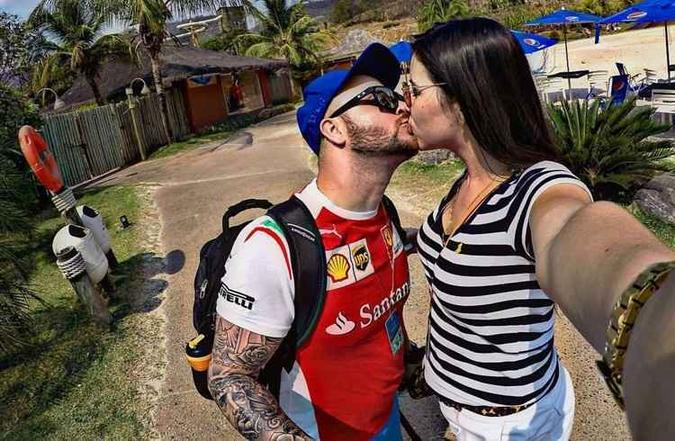 Daniel e Thalyta já conheceram o Hot Park, em Goiás...(foto: Arquivo Pessoal) Daniel e Thalyta já conheceram o Hot Park, em Goiás...(foto: Arquivo Pessoal)