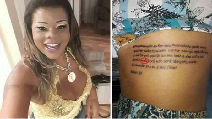 Tati foi alvo de críticas de internautas pelo erro na tatuagem (foto: Reprodução/Instagram) Tati foi alvo de críticas de internautas pelo erro na tatuagem (foto: Reprodução/Instagram)