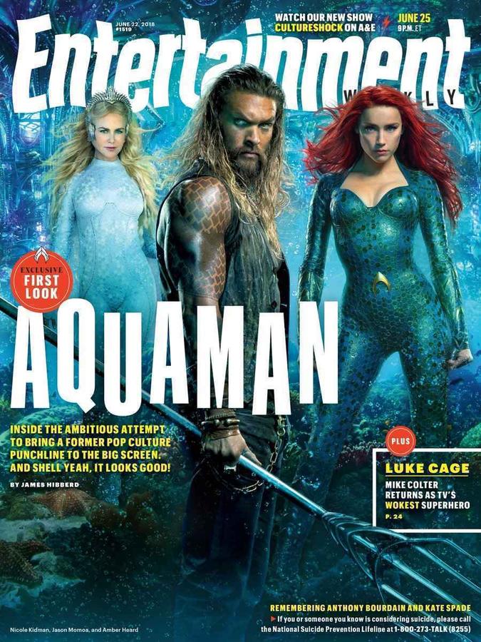 Capa da Entertainment Weekly traz Jason Momoa, Amber Heard e Nicole Kidman(foto: Entertainment Weekly/Divulgação) Capa da Entertainment Weekly traz Jason Momoa, Amber Heard e Nicole Kidman(foto: Entertainment Weekly/Divulgação)