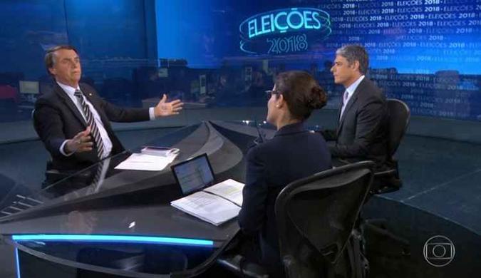 Em vez de falar de suas propostas econômicas, Bolsonaro voltou a dizer que não entende do assunto e defendeu as ideias de Paulo Guedes(foto: Reprodução/TV Globo) Em vez de falar de suas propostas econômicas, Bolsonaro voltou a dizer que não entende do assunto e defendeu as ideias de Paulo Guedes(foto: Reprodução/TV Globo)