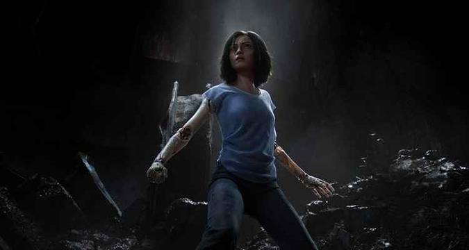 Rosa Salazar protagonizando Alita(foto: Century Fox/Divulgação) Rosa Salazar protagonizando Alita(foto: Century Fox/Divulgação)