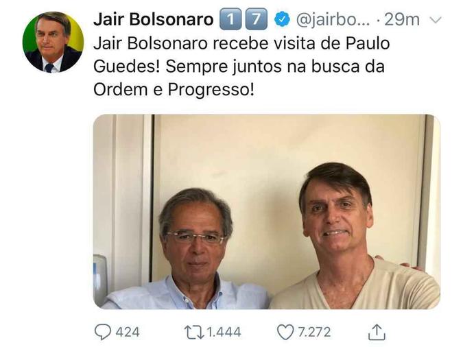 Jair Bolsonaro e Paulo Guedes(foto: Reprodução/Instagram) Jair Bolsonaro e Paulo Guedes(foto: Reprodução/Instagram)