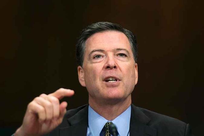 Ex-diretor do FBI, James Comey, depondo no Senado americano(foto: JIM WATSON) Ex-diretor do FBI, James Comey, depondo no Senado americano(foto: JIM WATSON)