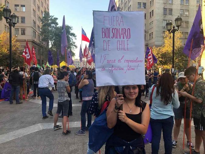 Manifestações contra Bolsonaro no ChileLeonardo Cavalcanti/CB/D.A Press Manifestações contra Bolsonaro no ChileLeonardo Cavalcanti/CB/D.A Press