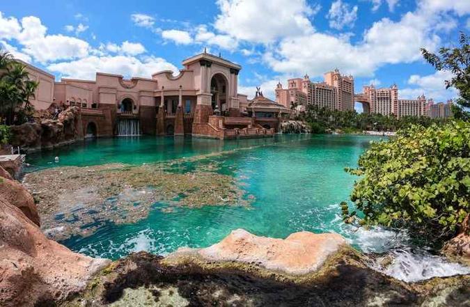 No hotel Atlantis Paradise Island Bahamas, há um aquário panorâmico com diversas espécies de animais marinhos (foto: Leandro Couri) No hotel Atlantis Paradise Island Bahamas, há um aquário panorâmico com diversas espécies de animais marinhos (foto: Leandro Couri)