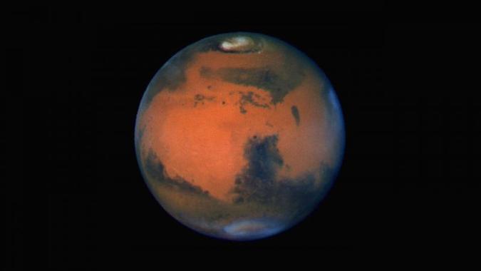 Marte estará a 57,6 milhões de quilômetros da Terra na próxima terça-feira (31/7)(foto: Nasa/Divulgacao) Marte estará a 57,6 milhões de quilômetros da Terra na próxima terça-feira (31/7)(foto: Nasa/Divulgacao)