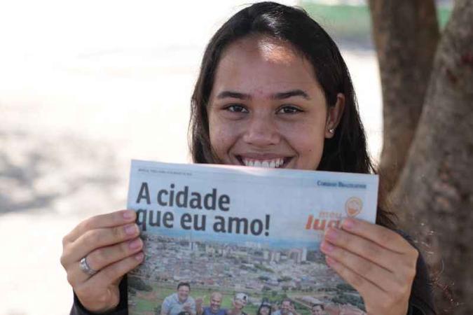 Estudante Helen de Lima gostou de ver como o local foi retratado (foto: Luis Nova/Esp. CB/D.A Press)