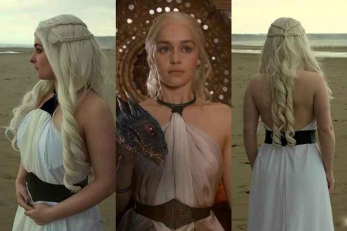 Daenerys Targaryen adota o espartilho como símbolo de poder e passa a criar o próprio visual.(foto: HBO/Divulgação) Daenerys Targaryen adota o espartilho como símbolo de poder e passa a criar o próprio visual.(foto: HBO/Divulgação)