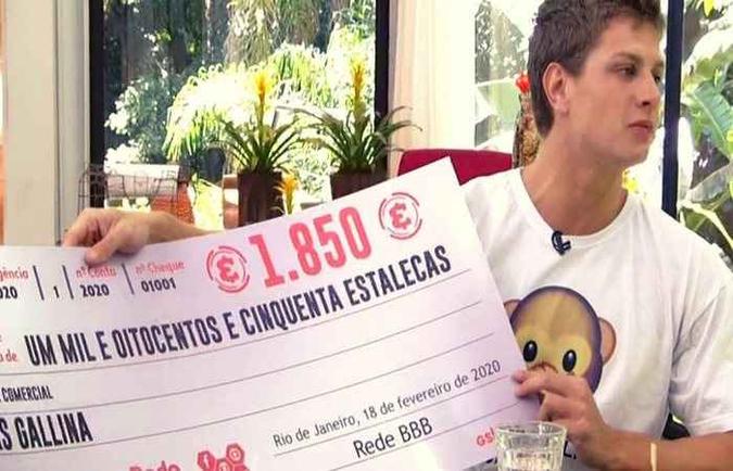 Durante o reality, ele foi muito criticado por não ter colaborado com os demais participantes nas compras do supermercado(foto: Reprodução/Tv Globo) Durante o reality, ele foi muito criticado por não ter colaborado com os demais participantes nas compras do supermercado(foto: Reprodução/Tv Globo)