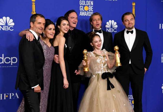 Elenco do filme Era uma vez em Hollywood (foto: Kevin Winter/Getty Images/AFP ) Elenco do filme Era uma vez em Hollywood (foto: Kevin Winter/Getty Images/AFP )