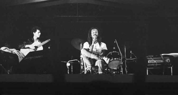 Luiz Melodia em 1982 na Facita em Taguatinga.(foto: Ivaldo Cavalcante/Divulgacao. ) Luiz Melodia em 1982 na Facita em Taguatinga.(foto: Ivaldo Cavalcante/Divulgacao. )