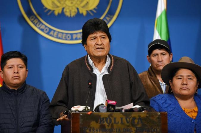 Evo Morales renunciou a presidência da Bolívia no último domingo (10)(foto: ENZO DE LUCA/AFP) Evo Morales renunciou a presidência da Bolívia no último domingo (10)(foto: ENZO DE LUCA/AFP)