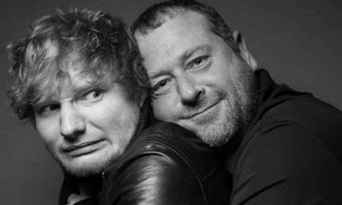 Ed Sheeran brinca com seu segurança, Kevin Myers(foto: Reprodução/Instagram) Ed Sheeran brinca com seu segurança, Kevin Myers(foto: Reprodução/Instagram)