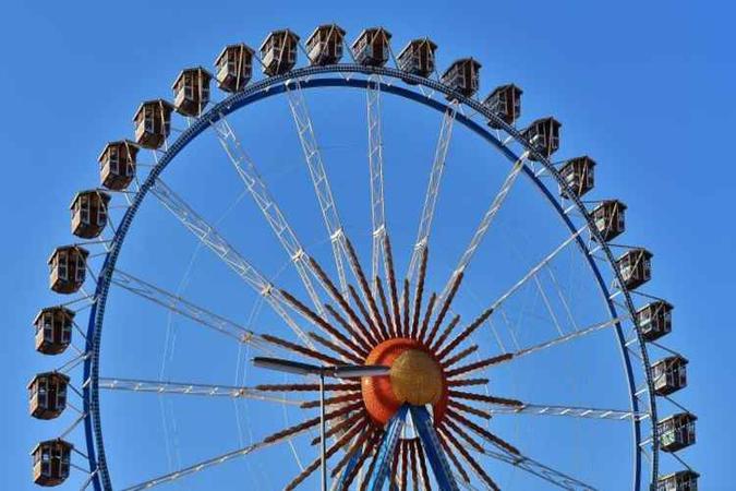 Riesenrad é a mais antiga roda-gigante do mundo(foto: pxhere/Reprodução) Riesenrad é a mais antiga roda-gigante do mundo(foto: pxhere/Reprodução)