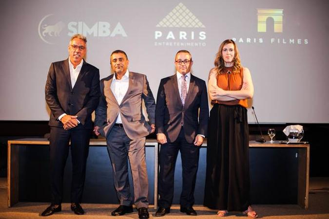 Representantes das empresas Simba Content, Paris Entretenimento e Paris Filmes no dia do anúncio da parceria(foto: Simba Content/Divulgação) Representantes das empresas Simba Content, Paris Entretenimento e Paris Filmes no dia do anúncio da parceria(foto: Simba Content/Divulgação)