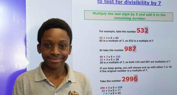Chika Ofili descobriu a nova fórmula após um trabalho passado para as férias(foto: Westminster Under School/Arquivo) Chika Ofili descobriu a nova fórmula após um trabalho passado para as férias(foto: Westminster Under School/Arquivo)