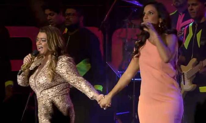 Preta Gil e Ivete Sangalo cantaram em festa acusada de racismo.(foto: Reprodução/YouTube) Preta Gil e Ivete Sangalo cantaram em festa acusada de racismo.(foto: Reprodução/YouTube)