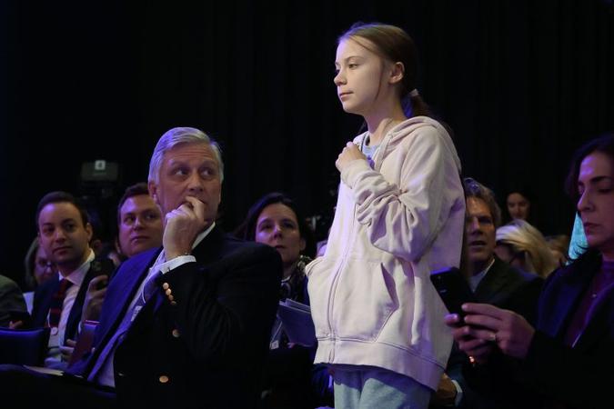Ao deixar a cidade suíça, Trump diz que gostaria de se encontrar com ela(foto: Fabrice COFFRINI/AFP) Ao deixar a cidade suíça, Trump diz que gostaria de se encontrar com ela(foto: Fabrice COFFRINI/AFP)