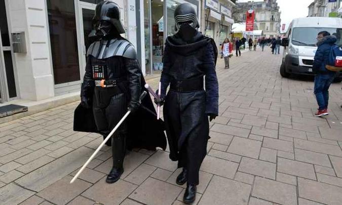 A ideia de homenagear o mestre jedi veio do pai da criança(foto: GEORGES GOBET/AFP) A ideia de homenagear o mestre jedi veio do pai da criança(foto: GEORGES GOBET/AFP)