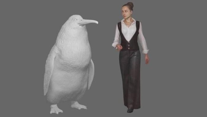 Projeção de como era o Pinguim (foto: Divulgação/Museu de Canterbury) Projeção de como era o Pinguim (foto: Divulgação/Museu de Canterbury)