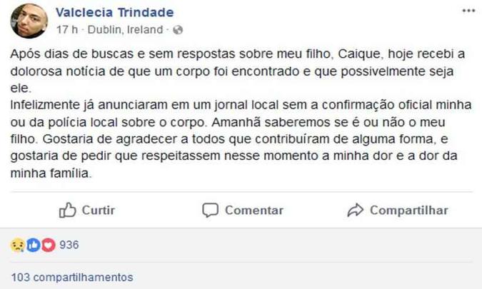 (foto: Reprodução/Facebook) (foto: Reprodução/Facebook)