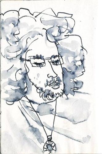 Realizados para amigos nas mais diversas ocasiões, os desenhos de Mateus Gandara carregam um traço livre e se concentram em figuras humanas(foto: Reprodução) Realizados para amigos nas mais diversas ocasiões, os desenhos de Mateus Gandara carregam um traço livre e se concentram em figuras humanas(foto: Reprodução)