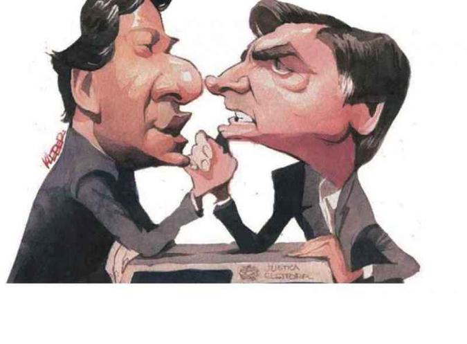 Candidatos à Presidência Fernando Haddad (PT) e Jair Bolsonaro (PSL) (foto: Kleber Sales/CB/D.A Press) Candidatos à Presidência Fernando Haddad (PT) e Jair Bolsonaro (PSL) (foto: Kleber Sales/CB/D.A Press)