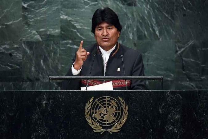 O presidente da Bolívia, Evo Morales(foto: Jewel SAMAD / AFP ) O presidente da Bolívia, Evo Morales(foto: Jewel SAMAD / AFP )