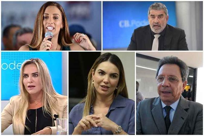 Flávia Arruda (alto esq.) recebeu quase o limite legal de gasto, de R$ 2,5 milhões; Laerte Bessa (alto dir.) é correligionário de Flávia e aparece na segunda colocação; Do total de R$ 1,854 milhão, Celina Leão (baixo esq.) recebeu 97% do partido; Paula Belmonte (baixo centro) é mulher de um dos principais financiadores deste pleito; Filippelli (baixo dir.) é presidente licenciado do MDB e aparece em quinto na lista (foto: CB/D.A Press) Flávia Arruda (alto esq.) recebeu quase o limite legal de gasto, de R$ 2,5 milhões; Laerte Bessa (alto dir.) é correligionário de Flávia e aparece na segunda colocação; Do total de R$ 1,854 milhão, Celina Leão (baixo esq.) recebeu 97% do partido; Paula Belmonte (baixo centro) é mulher de um dos principais financiadores deste pleito; Filippelli (baixo dir.) é presidente licenciado do MDB e aparece em quinto na lista (foto: CB/D.A Press)