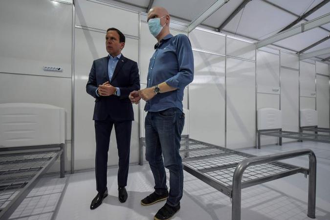 Governador anunciou também o repasse de R$ 40 milhões para 565 municípios de São Paulo com menos de 100 mil habitantes(foto: NELSON ALMEIDA/AFP) Governador anunciou também o repasse de R$ 40 milhões para 565 municípios de São Paulo com menos de 100 mil habitantes(foto: NELSON ALMEIDA/AFP)