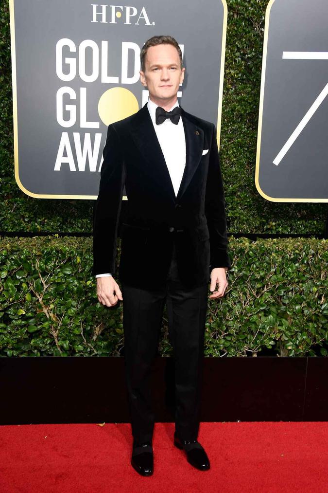 Neil Patrick Harris, ator que fez o papel de Barney em How I Met Your Mother, usou smoking no Globo de Ouro 2018(foto: AFP) Neil Patrick Harris, ator que fez o papel de Barney em How I Met Your Mother, usou smoking no Globo de Ouro 2018(foto: AFP)