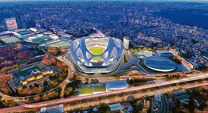 Tóquio se prepara para oferecer a melhor festa e arrecadar bilhões para o país. Estádio já tem 90% das obras concluídas(foto: reprodução ) Tóquio se prepara para oferecer a melhor festa e arrecadar bilhões para o país. Estádio já tem 90% das obras concluídas(foto: reprodução )